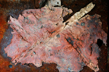 metallic background with old beauty and scuffs on it
