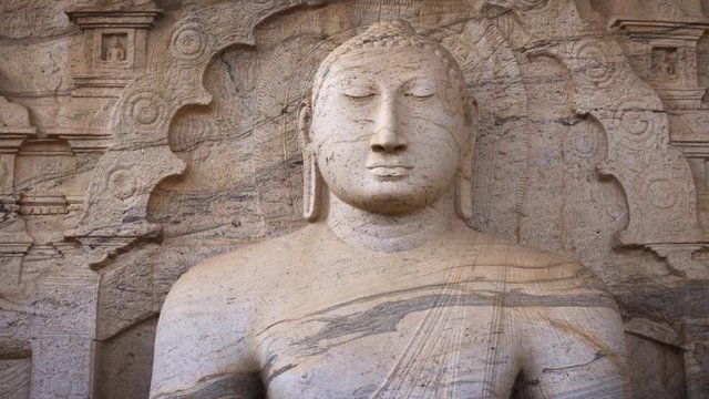 Ancient, Standing Buddha Statue at Gal Viharaya in Polonnaruwa, Sri Lanka