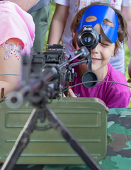  girl with a real sniper rifle
