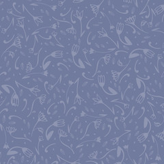 Light blue floral abstract texture seamless