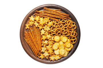 snacks in a ceramic plate