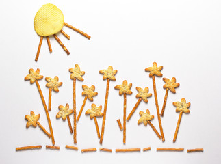 snacks in the form of flowers
