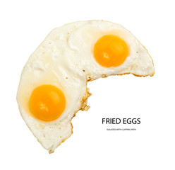 Two Fried Eggs Isolated