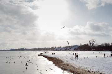 Sopot - wybrzeże zimą