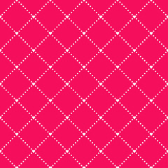 SIMPLE LOVE SEAMLESS VECTOR PATTERN. DOTS GRID SQUARE WITH HEART SYMBOL. CIRCLE MESH VALENTINES DAY BACKGROUND