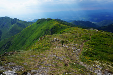 Fototapeta na wymiar Beautiful scenery of mountains, Little Fatra , Slovakia