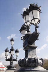 Fototapeta na wymiar Candélabres du monument aux Girondins à Bordeaux, Gironde 