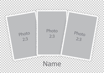 Template modern photoframes soft white frames