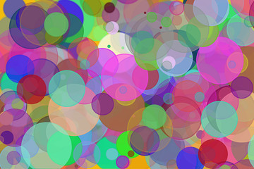 Colorful random circles or bubbles shape & pattern for design background