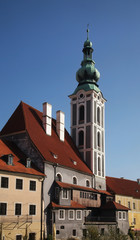 Fototapeta na wymiar Church of St. Jost in Cesky Krumlov. Czech republic