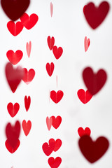 Valentines's Day red hearts background