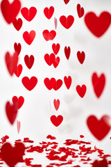 Valentines's Day red hearts background