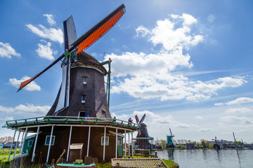 Dutch windmill, Amsterdam countryside, Netherlands - 191789644