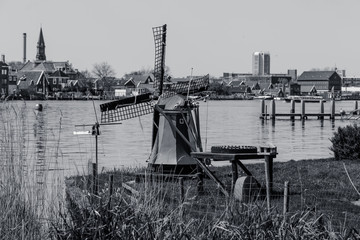 Dutch windmill, Amsterdam countryside, Netherlands - 191789696