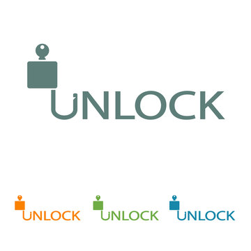 Logotipo UNLOCK con candado en varios colores