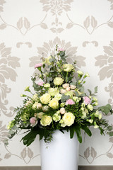 bridge, flowers, fresh, beauty, celebration, interior, people, wedding, table, decor, roses, white, prepared, love, lifestyle, events, 