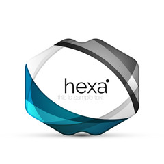 Clean professional hexagon shape business emblem