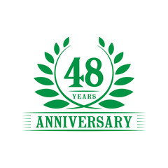 48 years anniversary logo template. 