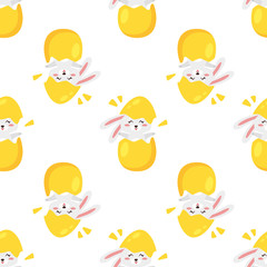 seamless pattern with Easter bunny 