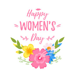 International woman's day greeting card