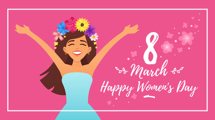 International woman's day greeting card