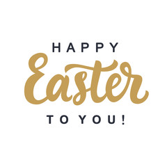 Happy Easter to You typography poster template