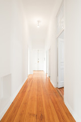 empty corridor in newly renovated aparment - interior