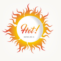 Flame fire burning, vector design for banner