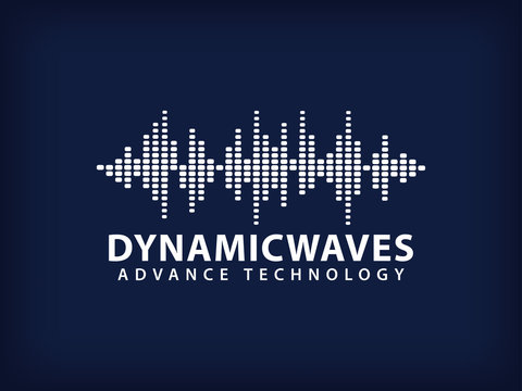 vector design illustration of dynamic sound wave, radio frequency modulation, random sound wave, amplitude wave, vibration,