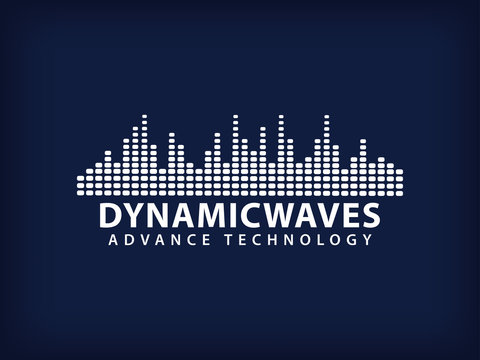 vector design illustration of dynamic sound wave, radio frequency modulation, random sound wave, amplitude wave, vibration,