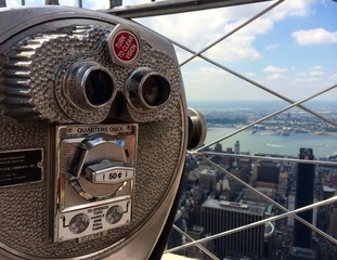 New York, Skyline, ausblick, Fernrohr, Empire State Building