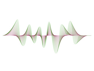 colorful vector design illustration of dynamic sound wave, radio frequency modulation, random sound wave, amplitude wave, vibration,