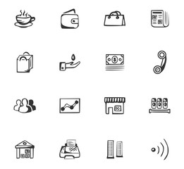 Doodle Business icons set