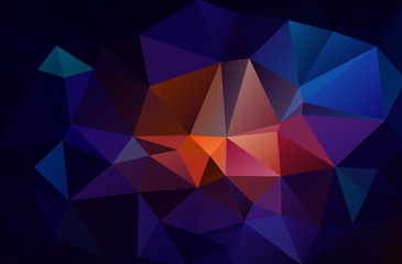Fototapeta premium Abstract background of triangles. Blue, red, purple, bright multicolor background