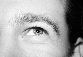 Image of man's blue eye