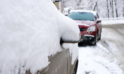 car under snow