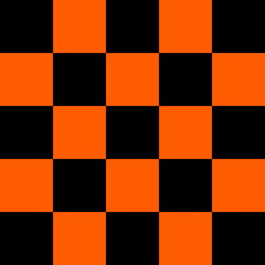 Black and orange checkered background