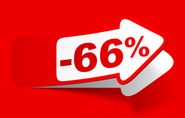 Discount 66 percent - vector