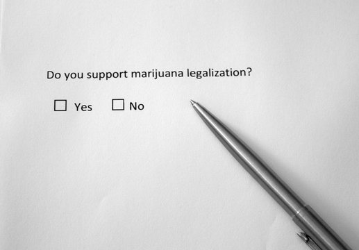 Do you support marijuana legalization? Yes or no. Controversial question about cannabis use.