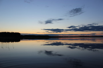 Lake in the evening