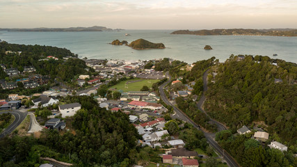 Fototapeta na wymiar Beautiful New Zealand Town, Paihia In The Bay Of Islands At Sunset 
