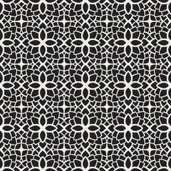 Abstract leaves seamless pattern. Mandala floral circle background.