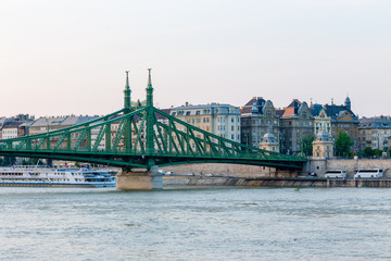 Fototapeta na wymiar The Liberty Bridge in Budapest, Hungary