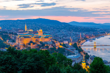 Budapest Castle at Sunset, Hungary