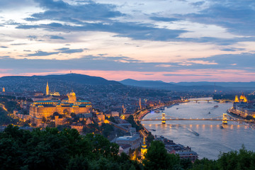 Budapest Castle at Sunset, Hungary