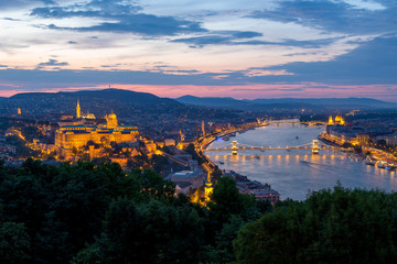 Aerial view of Budapest, Hungary