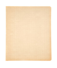 Obraz premium Vintage Piece of Blank Paper on a White Background