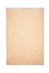 Vintage Piece of Blank Paper on a White Background