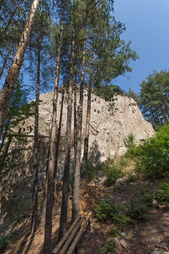 Antique Thracian Sanctuary Eagle Rocks near town of Ardino, Kardzhali Region, Bulgaria