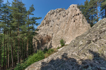 Antique Thracian Sanctuary Eagle Rocks near town of Ardino, Kardzhali Region, Bulgaria